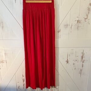 Zenana Outfitters Vibrant Red Long Wide Leg Pant